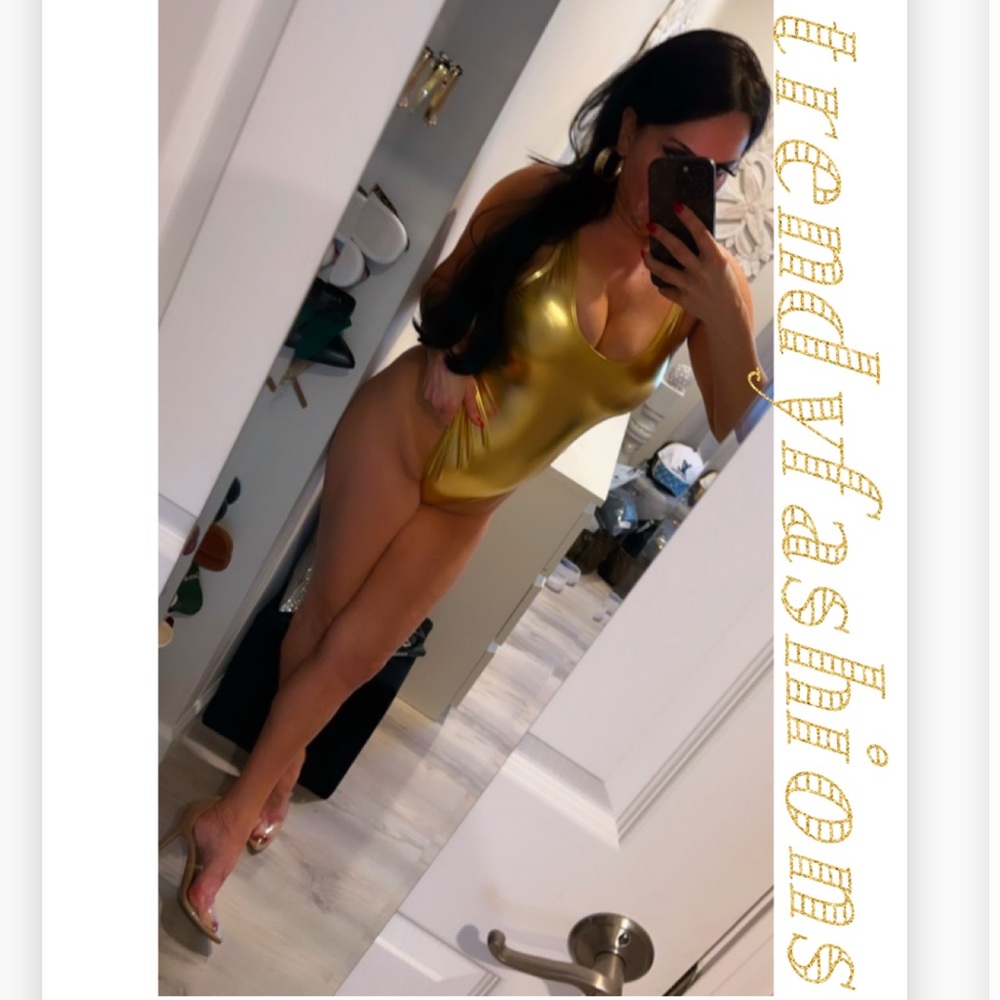 Michael Kors Gold Metallic new years Swimsuit